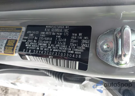 2026 Kia Sportage Ex from USA, damaged, VIN 5XYK3CDF3TG330438